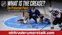 What is the crease in hockey graphic: the blue semicircular goalie crease and the goaltender-interference rule