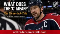 What does the C on a hockey jersey mean: NHL Rule 6 captain explainer with the 3-inch letter on the sweater front