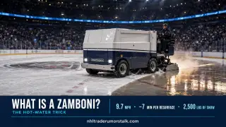 Zamboni ice resurfacer explainer: how the machine shaves, collects, washes and floods hot water to make NHL ice
