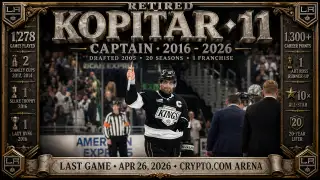 Anze Kopitar Los Angeles Kings captain after Game 4 elimination loss to Colorado Avalanche April 2026 retirement announcement rebuild article