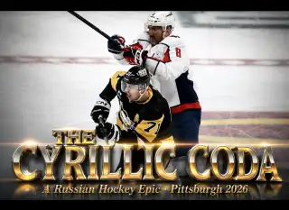 Evgeni Malkin in Pittsburgh Penguins jersey amid free agent destination forks symbolizing the Cyrillic Coda