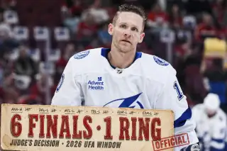 Corey Perry in Tampa Bay Lightning jersey contemplating 2026 free agency at age 40 after sixth Stanley Cup Final loss