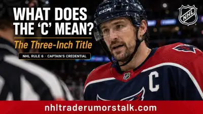 What does the C on a hockey jersey mean: NHL Rule 6 captain explainer with the 3-inch letter on the sweater front