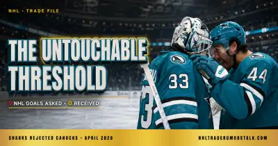 Igor Chernyshov of the San Jose Sharks celebrating a goal in his teal Sharks jersey, with Macklin Celebrini in the background, illustrating the prospect Vancouver tried to acquire