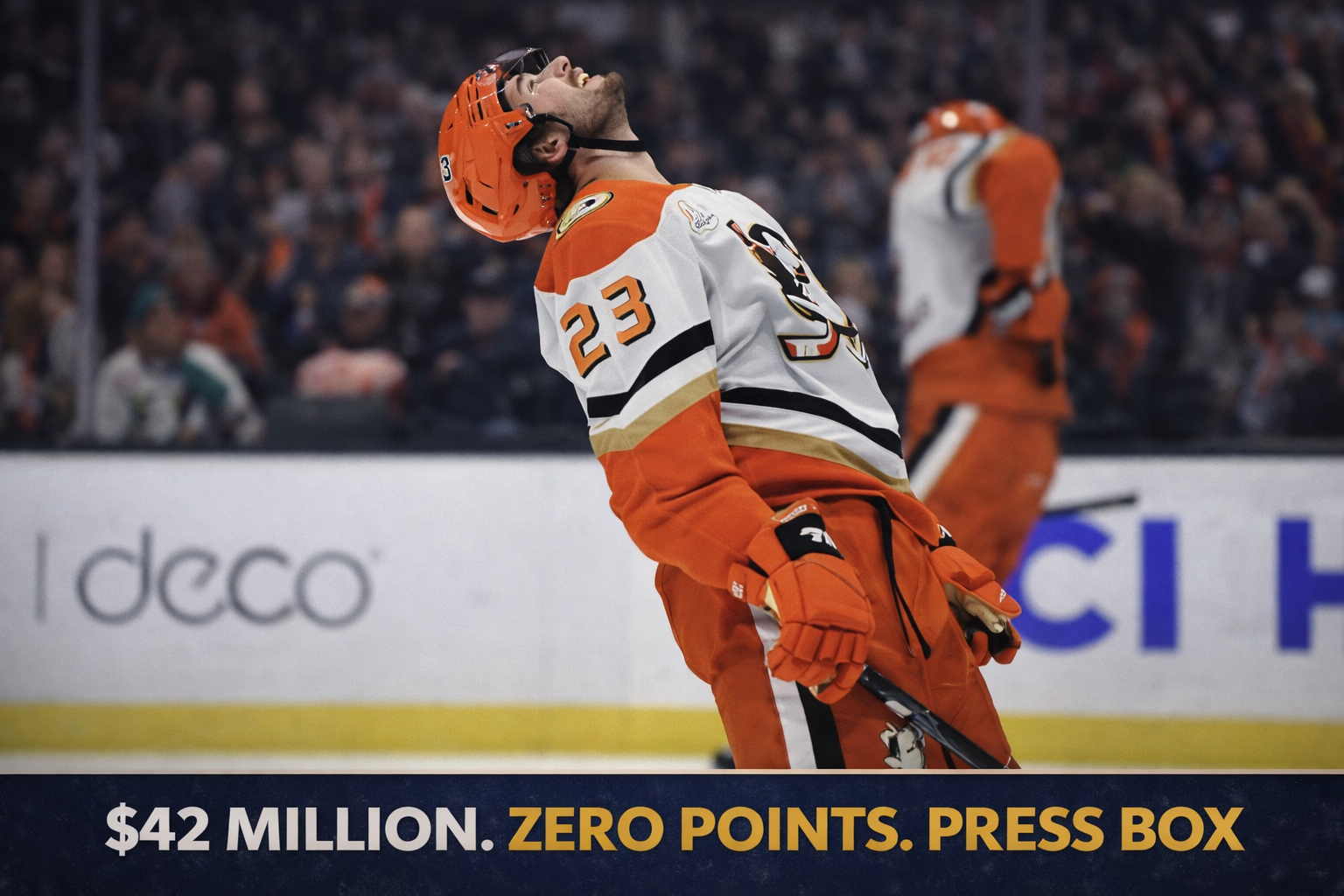 Mason McTavish Anaheim Ducks on ice as McTavish healthy scratch shocks the franchise during 2026 playoff push