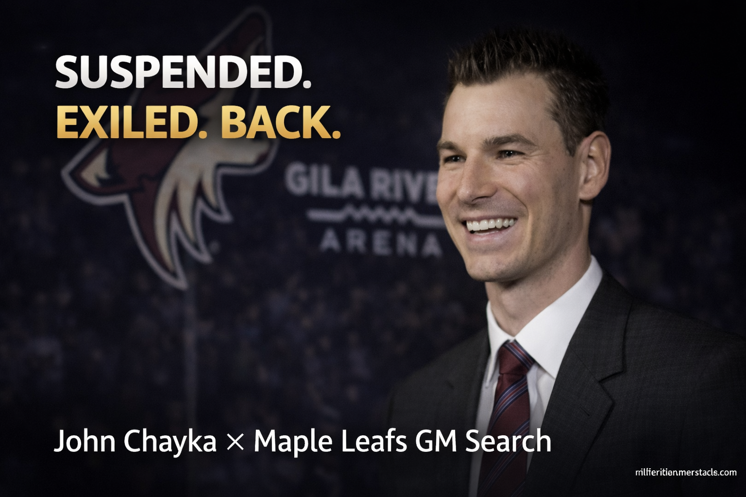 John Chayka at Arizona Coyotes press conference at Gila River Arena