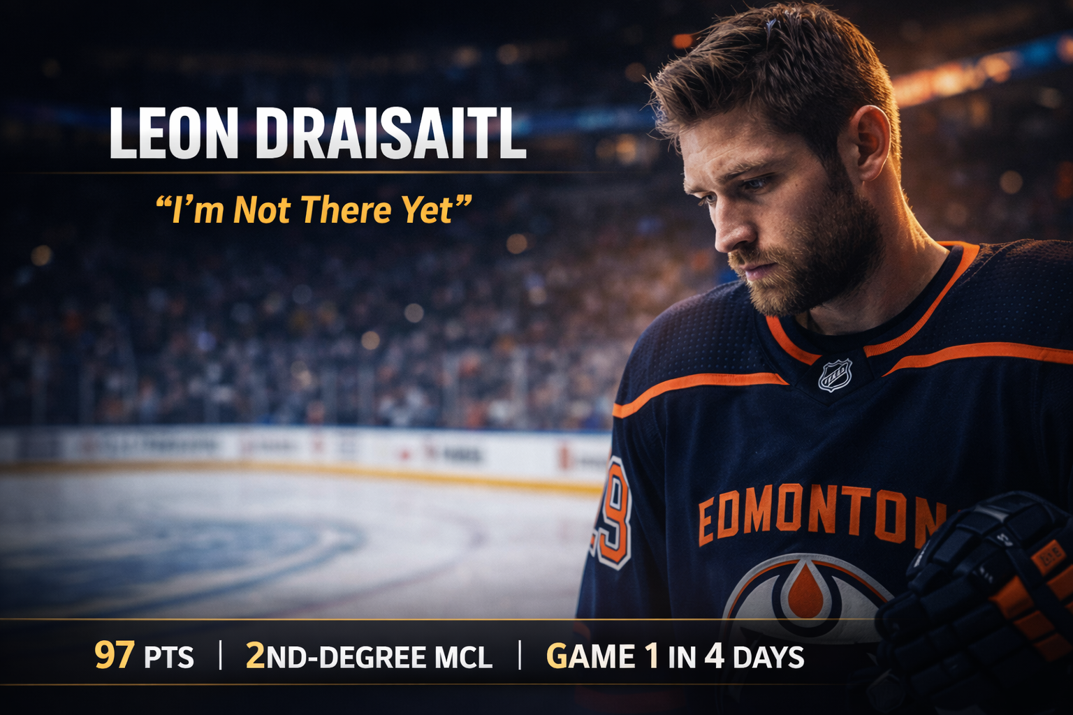 Leon Draisaitl Edmonton Oilers center skating during practice at Rogers Place before Game 1 of the 2026 NHL playoffs against Anaheim Ducks