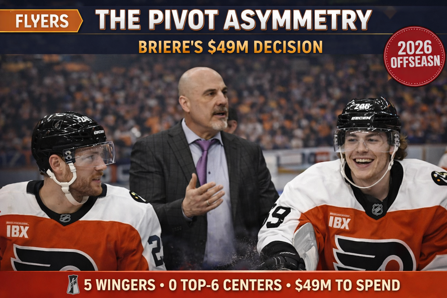 Philadelphia Flyers GM Danny Briere considers center trade options Robert Thomas St Louis Blues and Shane Wright Seattle Kraken for 2026 NHL offseason