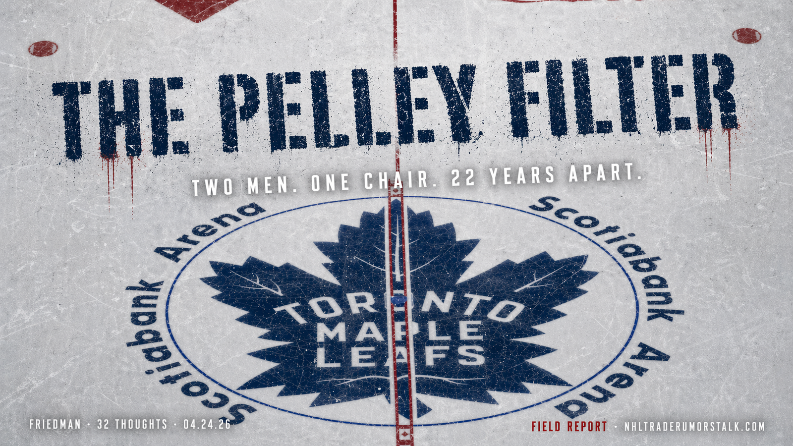 Split composite of John Chayka in a business suit and Scott White behind the Dallas Stars bench, representing the two finalists in the Toronto Maple Leafs GM search 2026.